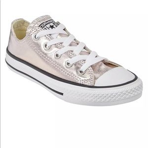 Girls Converse All Star Rose Gold Low Top Sneaker